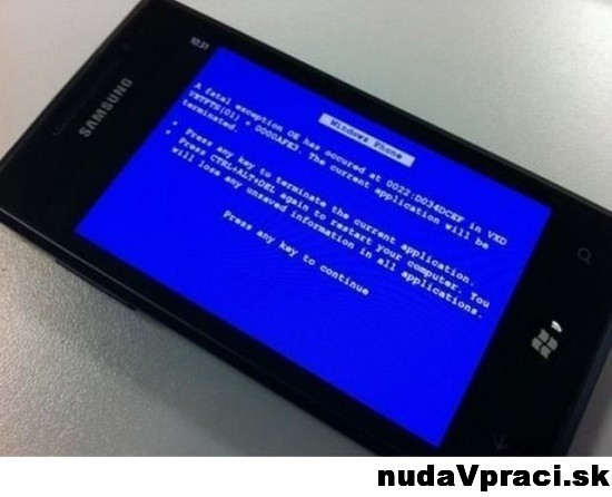 Windows Phone fatal error