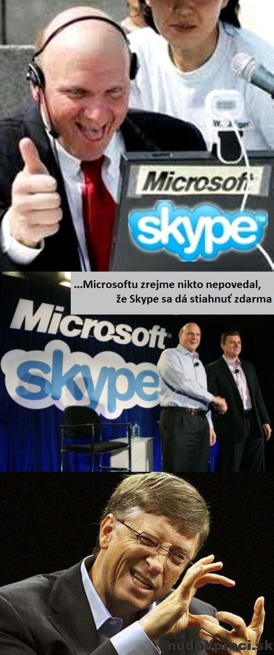 Microsoft kúpil Skype za 8,5 bilióna dolárov