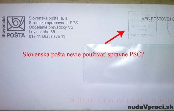 Slovenská pošta to nevie