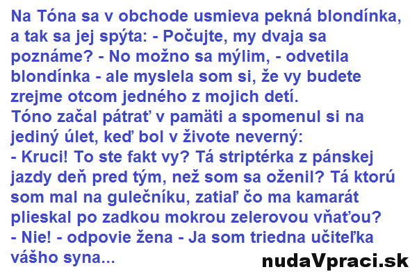 Tóno a blondínka v obchode