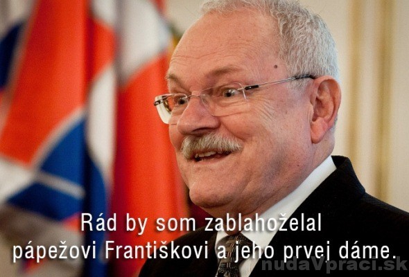 Ivan Gašparovič blahoželá pápežovi