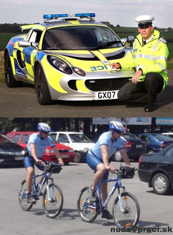 Polícia v Anglicku a na Slovensku