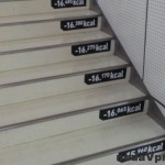 Originálne motivačné nálepky na schodoch