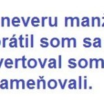 Nevera manželky a konvertovanie