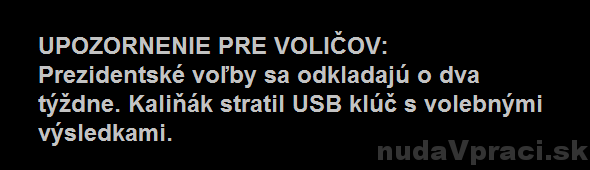 Dôležité upozornenie pre voličov