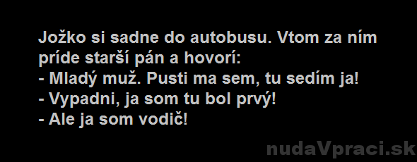 Jožko a starší pán v autobuse