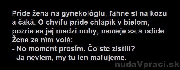 Žena u gynekológa na koze