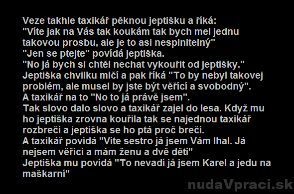 Taxikár a pekná mníška