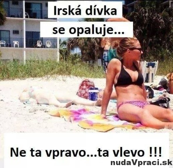 Írske dievča sa opaľuje