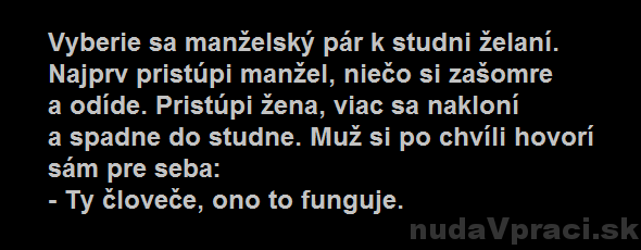 Manželský pár a studňa želaní