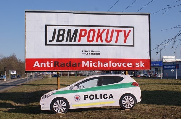 Originálny billboard v Michalovciach