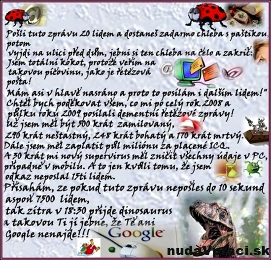 Priblblé reťazové správy