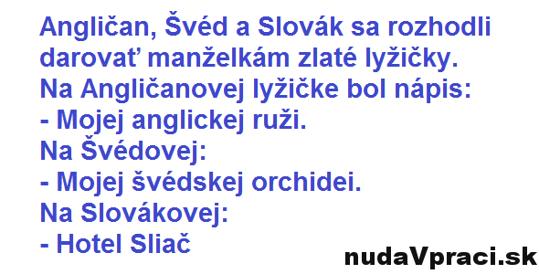 Angličan, Švéd, Slovák a zlaté lyžičky