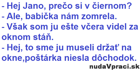 Babička nám zomrela