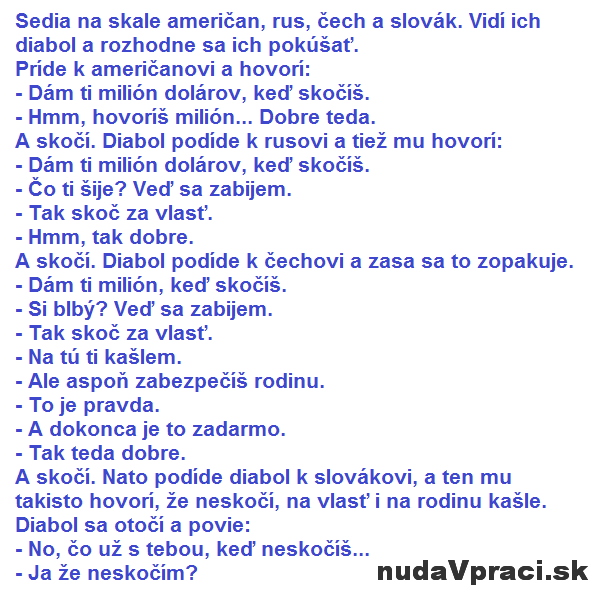 Sedia na skale američan, rus, čech a slovák