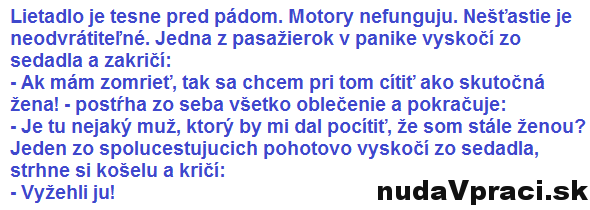 V lietadle tesne pred pádom