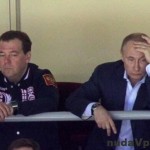 Putin a Medvedev po prehre Ruska s Fínmi