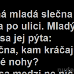 Pekná mladá slečna kráča po ulici